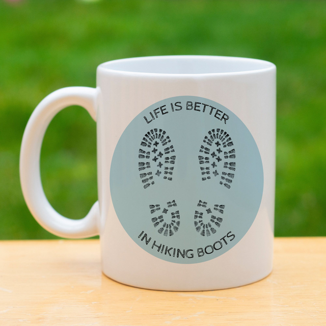 Life is Better in Hiking Boots Ceramic Mug