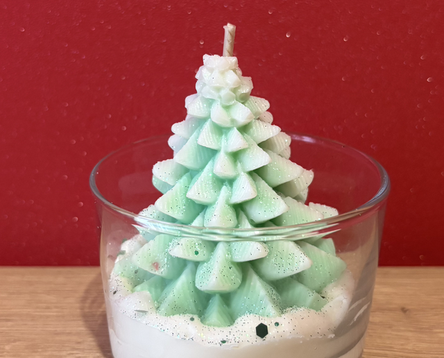 Bougie sapin de Noël taille L