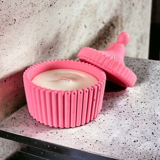 Bougie Parfumée à la cire d&#039;abeille - Parfum Fruits rouges 75g     