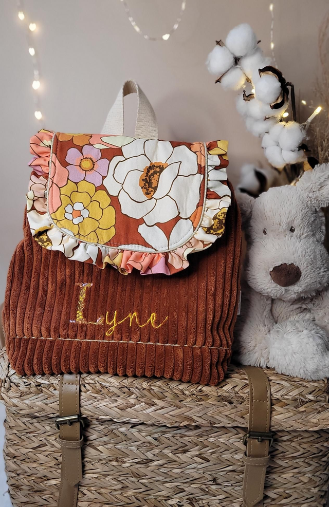 Sac à dos fleurs vintage 