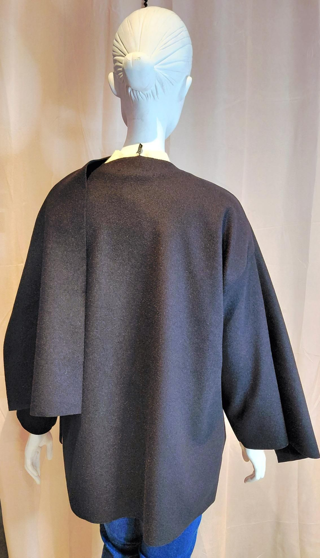 🌈 Manteau Echarpe Intégrée Noir Elégance au Quotidien 🌈