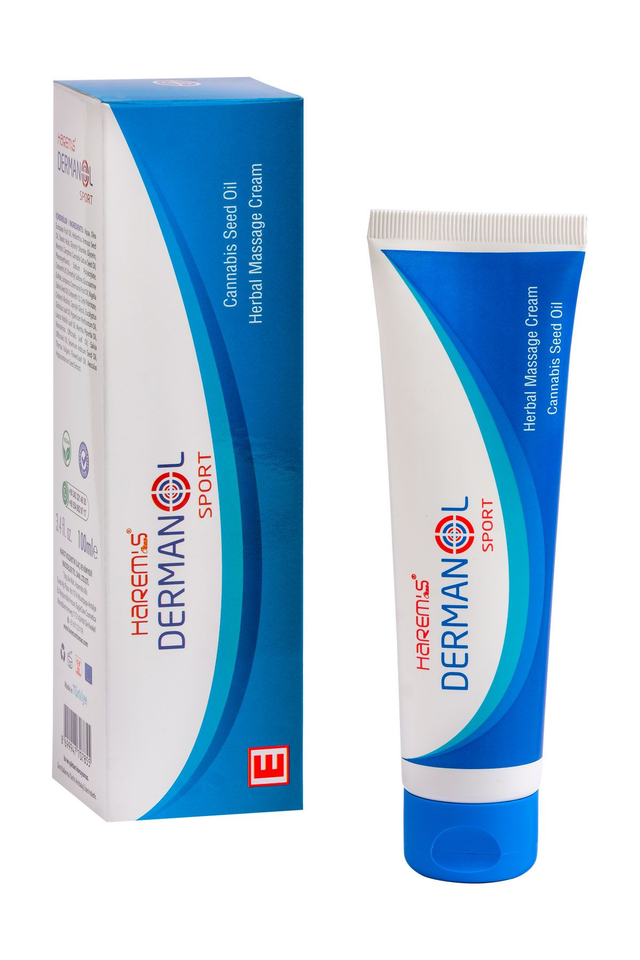 HAREM&#039;S Krem z Ekstraktem z Nasion Konopii DERMANOL SPORT Cannabis Seed Oil 100ml