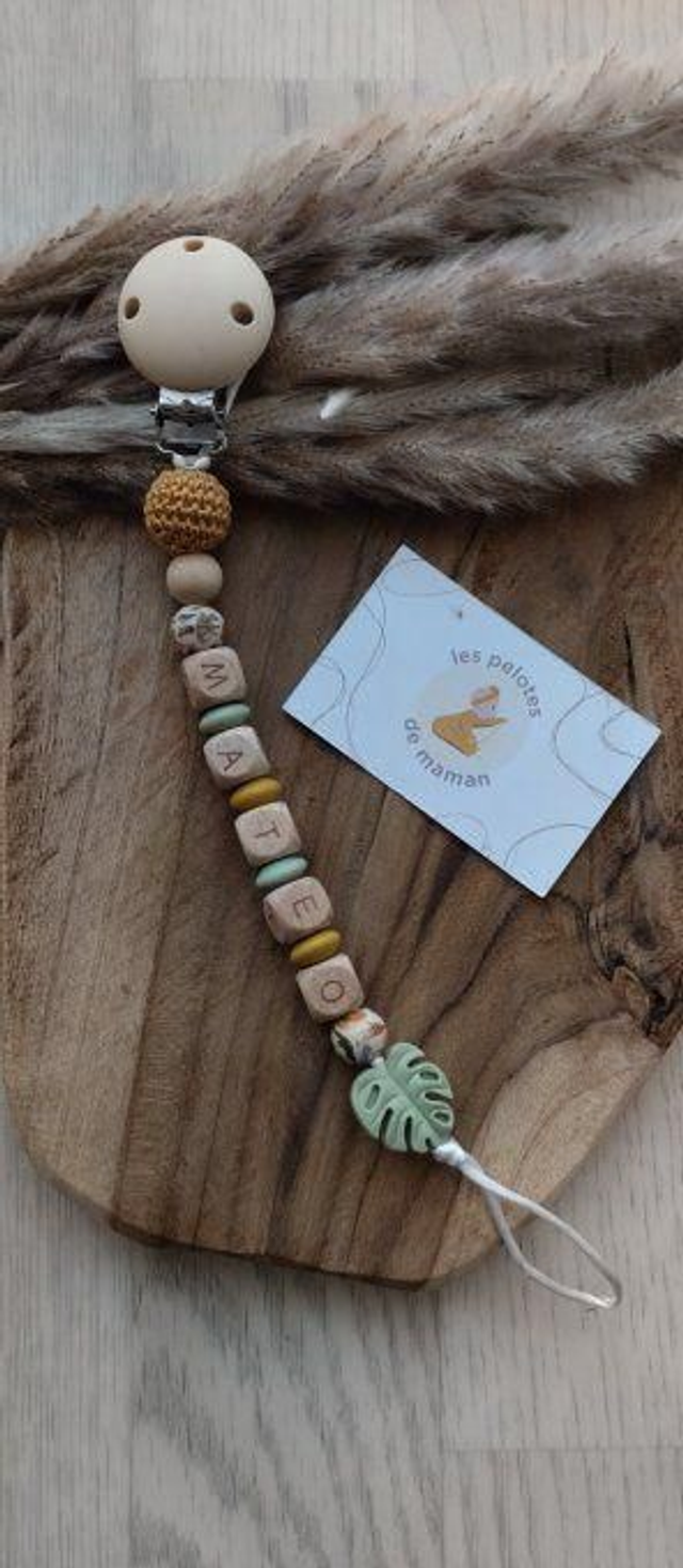 Attache tétine personnalisée 