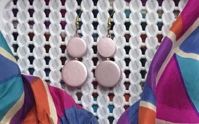 Purple Dangling Earrings- PUR17