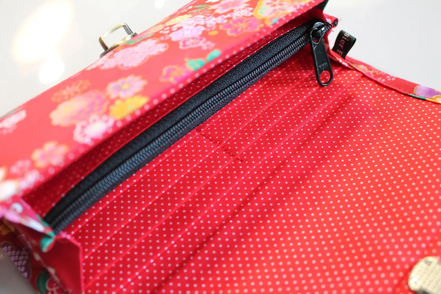 Portefeuille Long à fermoir "Miya" rouge