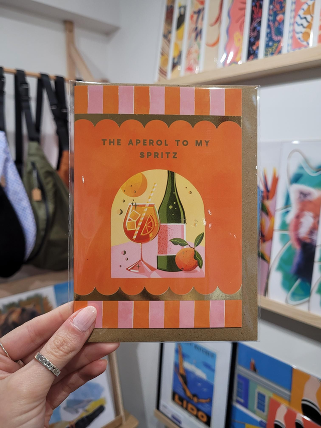 The Aperol To My Spritz Gold Foil Greetings Card - EV-016