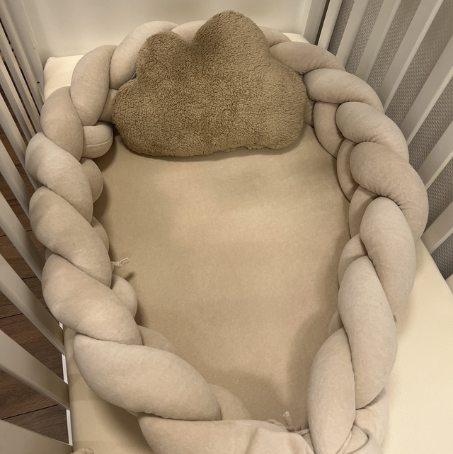  Babynest & Bettschlange  2 in 1 Zopf beige