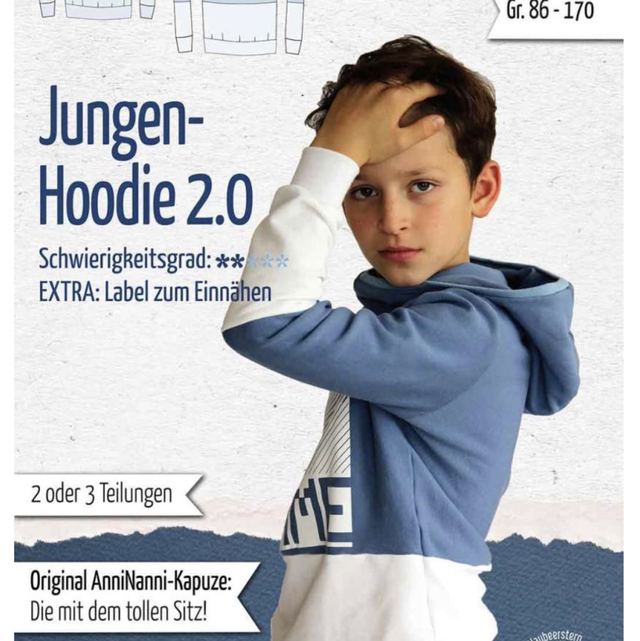 Schnittmuster Jungen Hoodie 