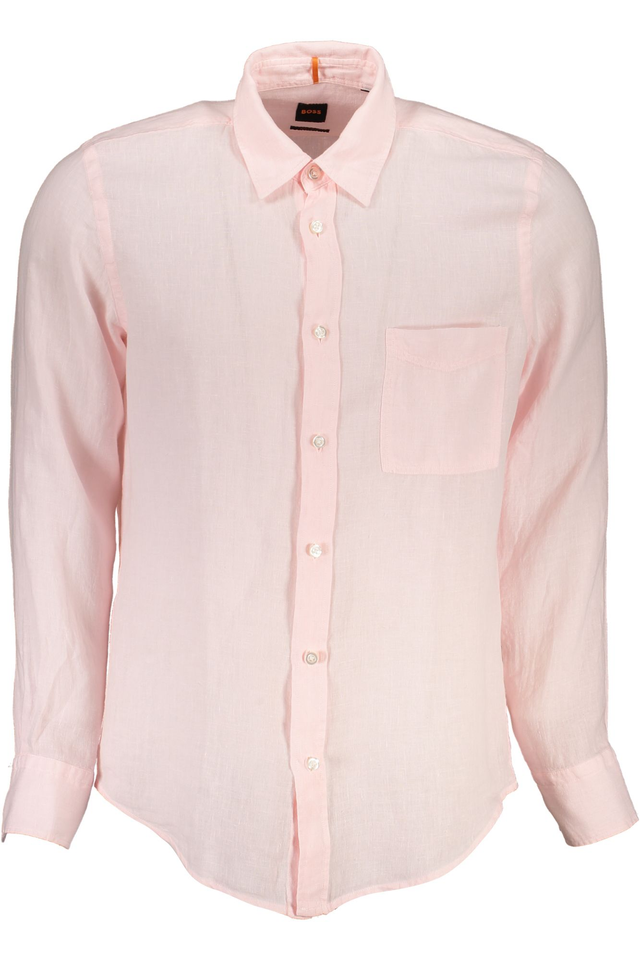 HUGO BOSS CAMICIA MANICHE LUNGHE UOMO ROSA