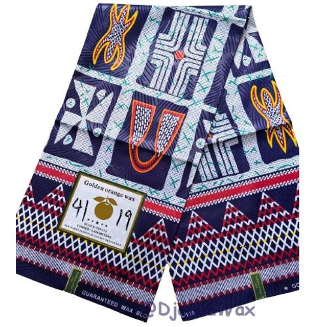 Coupon Tissu pagne wax africain Ndop Toghu