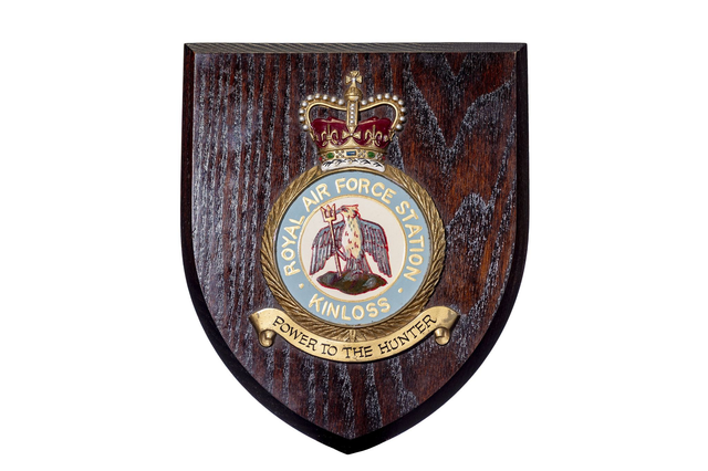 RAF Kinloss Station Plaque Hand Made