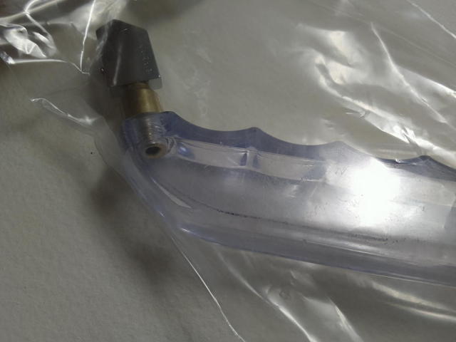 Snijmes handvat transparant