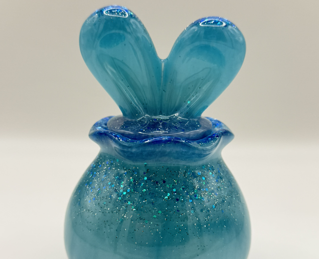 Boîte Lapinou bleue et paillettes 