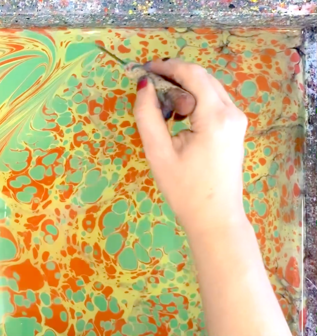 Kids and Caregiver's Marbling Workshop