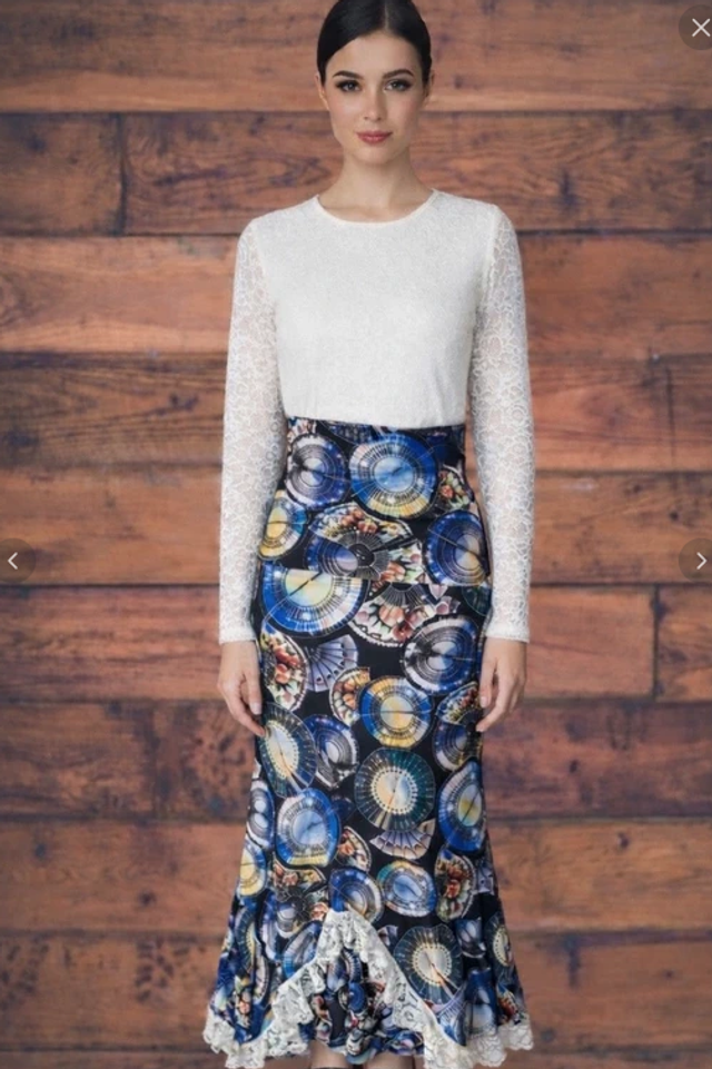 450 Taille L Jupe Flamenco Bohème 