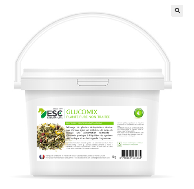 GLUCOMIX – Problème de poids cheval – Mélange de plantes