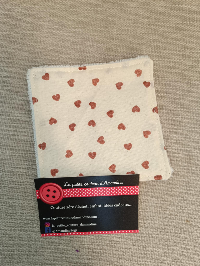 Coton motif coeur 
