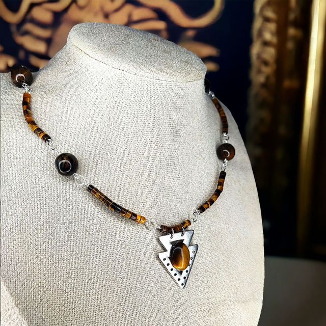 Collier DURGA - Œil de Tigre