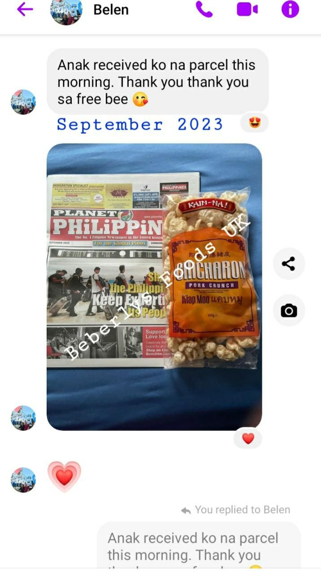 From Customer: Mrs Belen R. ( Aberdeen Scotland 2023 September)