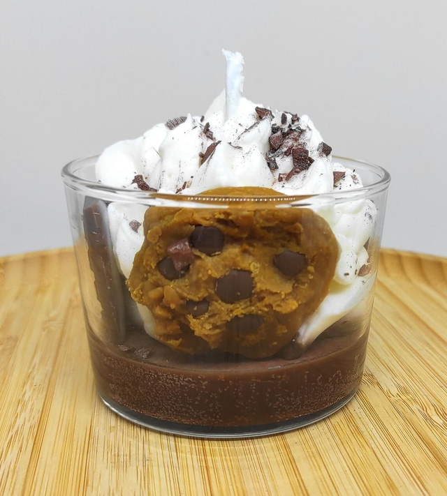 Bougie chantilly parfumée cookies chocolat 