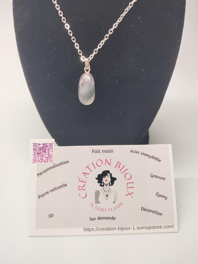 Collier gouttes d'eau en fluorite 