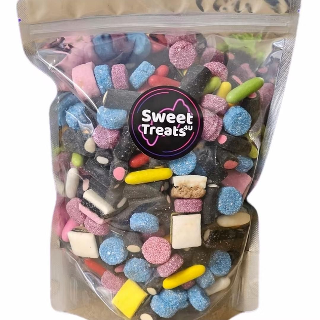 1kg Liquorice Sweet Mix - Jelly Spogs, Comfits, All sorts, Liquorice Cream Rock