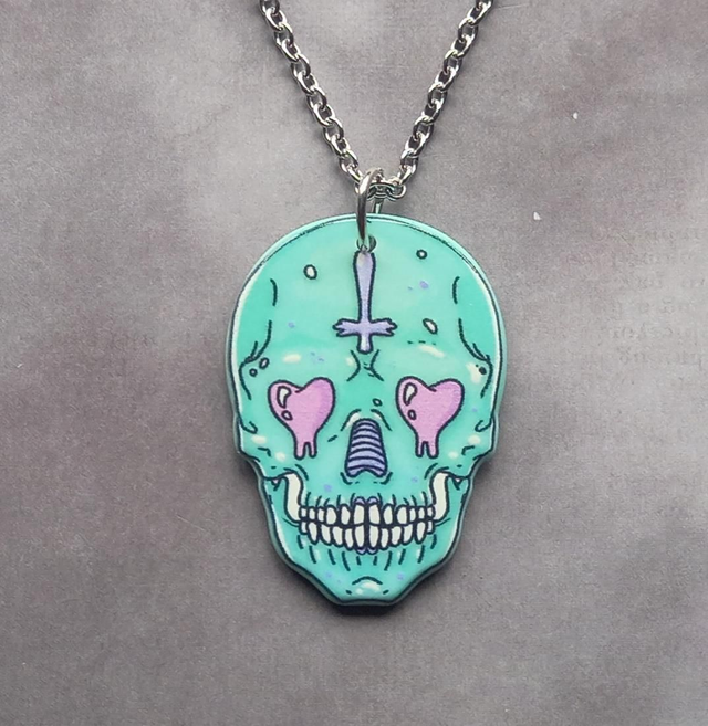 Pastel Skull Necklace