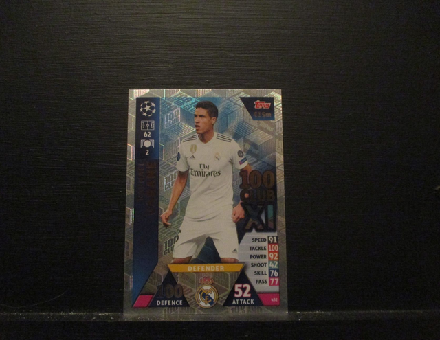 Raphael Varane - UEFA Champions League Match Attax 2018/19 Original Trading Card #432
