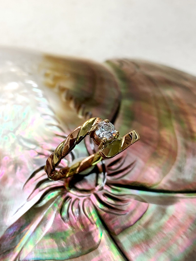 Heiana - Bague en laiton, cuivre et oxyde de zirconium