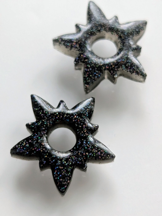 PAIRE PAMPILLES LULU noir paillettes fines