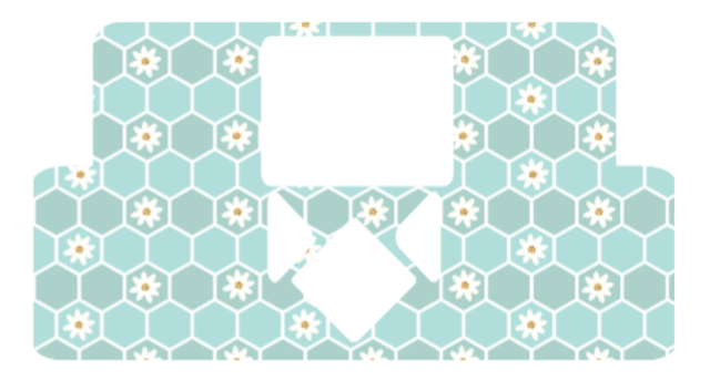 Medtronic Decal Daisies Blue Geo