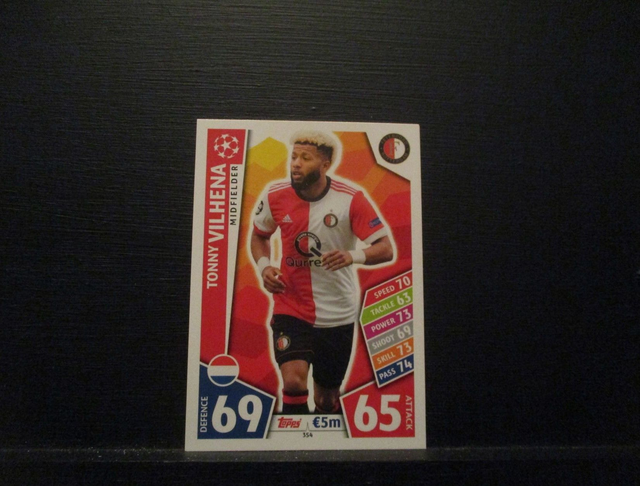 Tonny Vilhena - UEFA Champions League Match Attax 2017/18 Original Trading Card #354