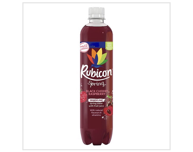 Rubicon Spring Black Cherry Raspberry Sparkling Spring Water with Fruit Juice 500ml