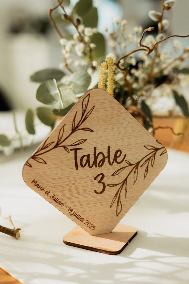 🎨 Nom de table - Collection Élégance Graphique
