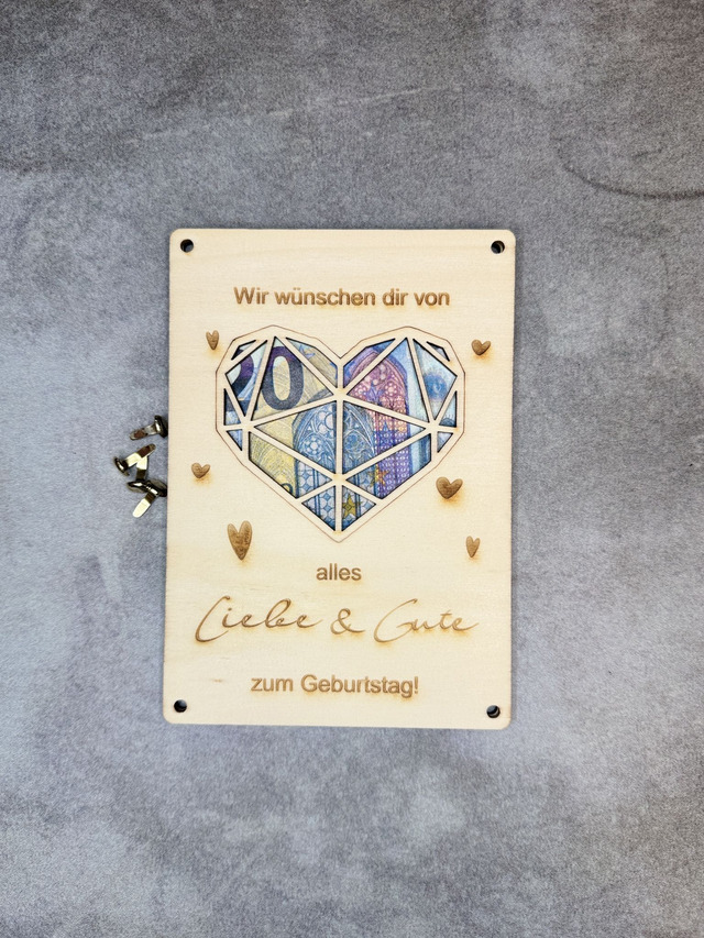 Geldgeschenk "Alles Liebe und Gute zum Geburtstag"