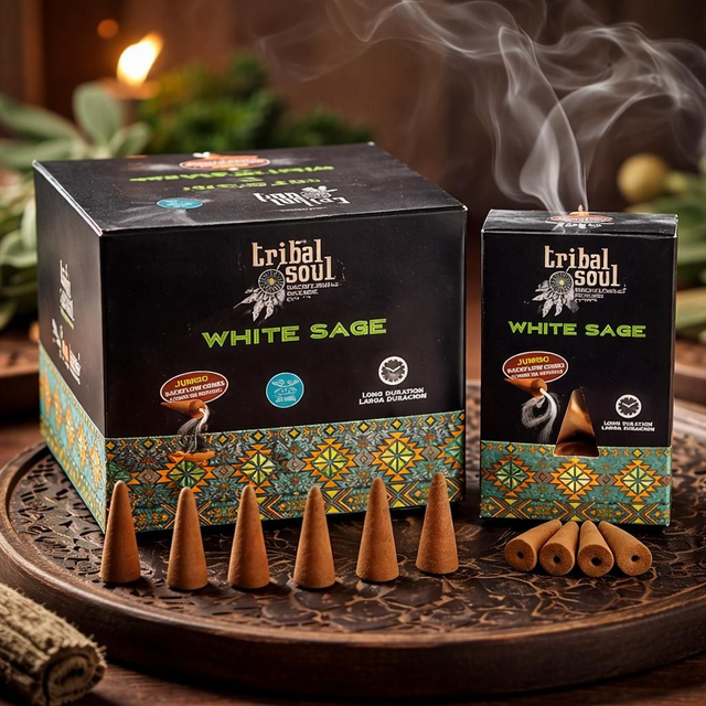 "Sauge blanche" - 10 cônes d'encens - Tribal soul