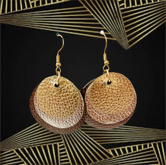 Boucles d’oreilles ronds “chocolats d’or”