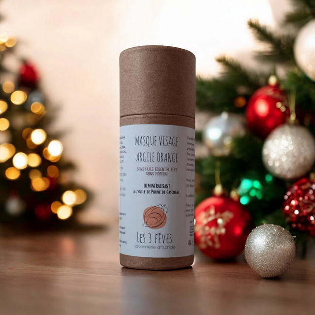 MASQUE SOLIDE À L&#039;ARGILE ORANGE