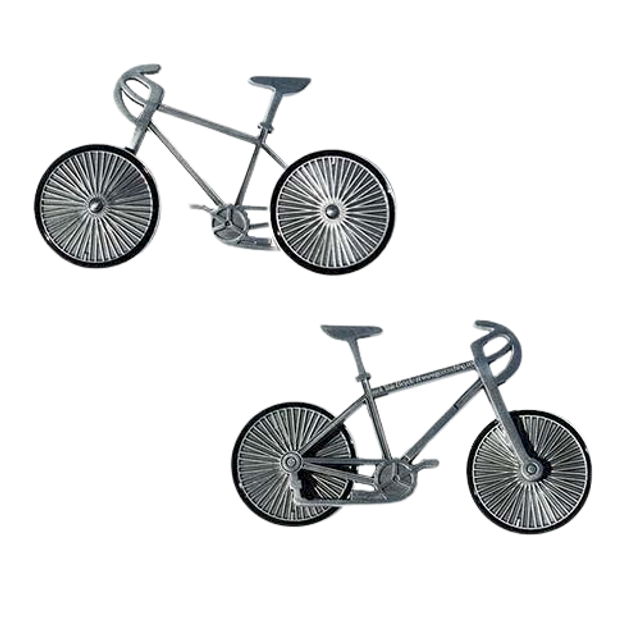 Bicycle Geocoin – Édition Silver Antique