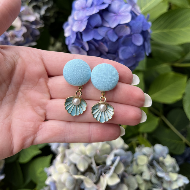 Mini Sidonie coquillage Bleu clair