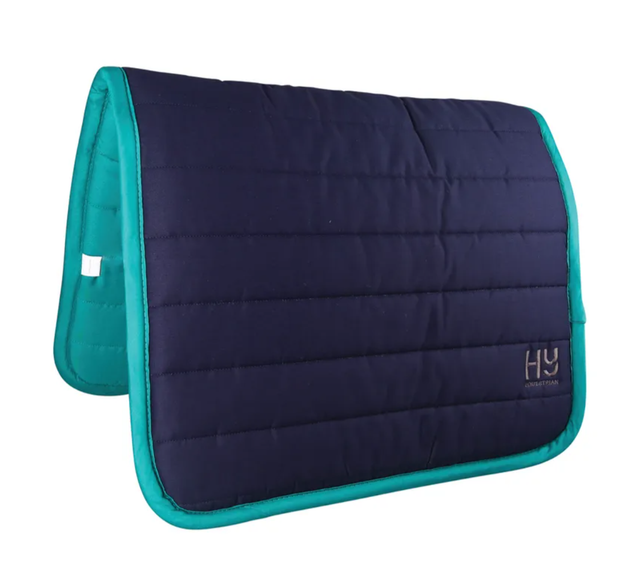 Hy Reversible Two Colour Saddle Pad/Work Pad- Navy/Teal
