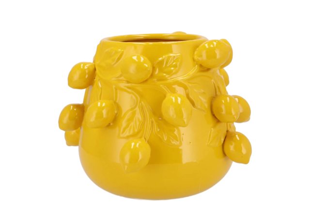 Fruit lemon yellow pot 