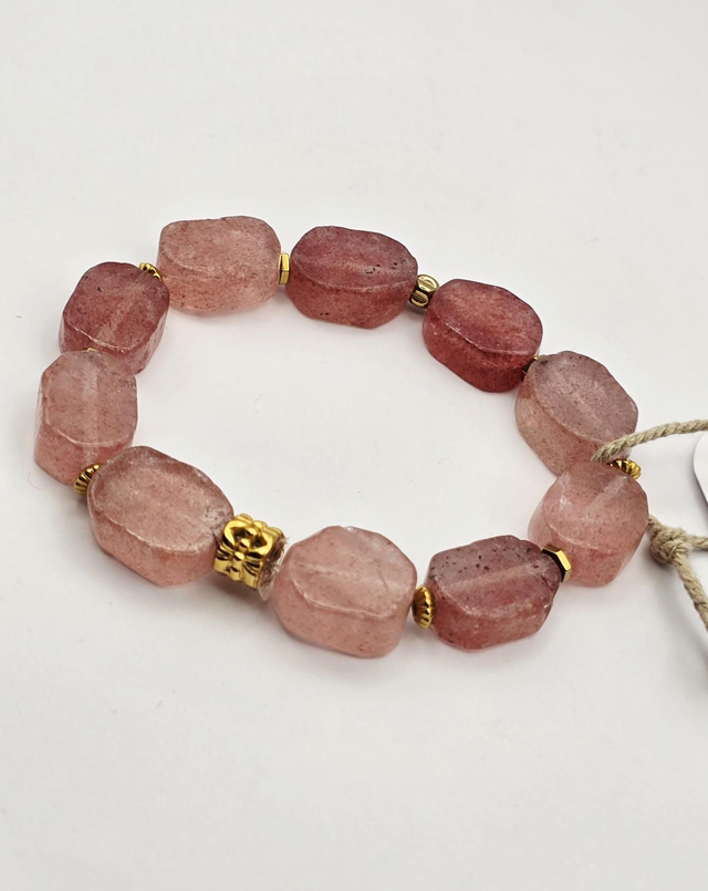 Bracelet Quartz fraise rectangle