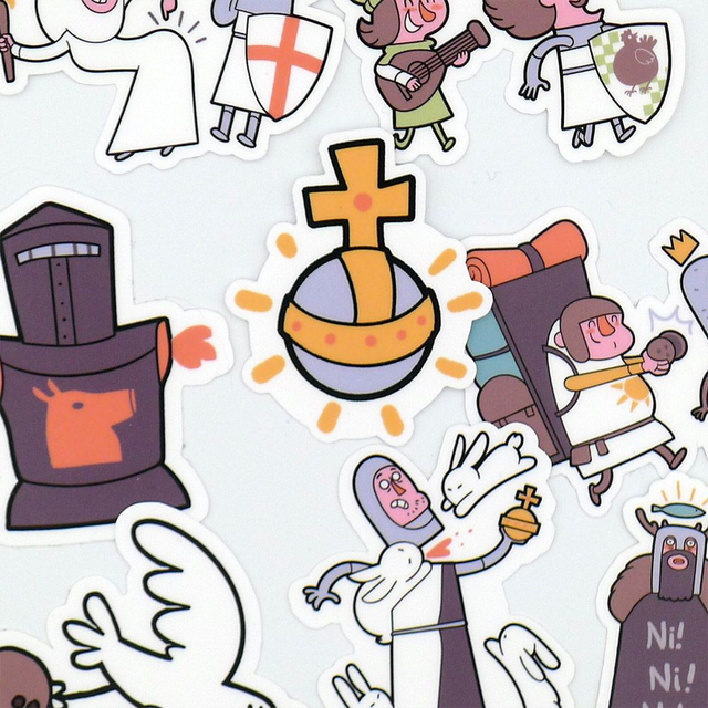 Single Sticker - Holy Grail - Collection of 8 sticker - ca. 5x5 cm  