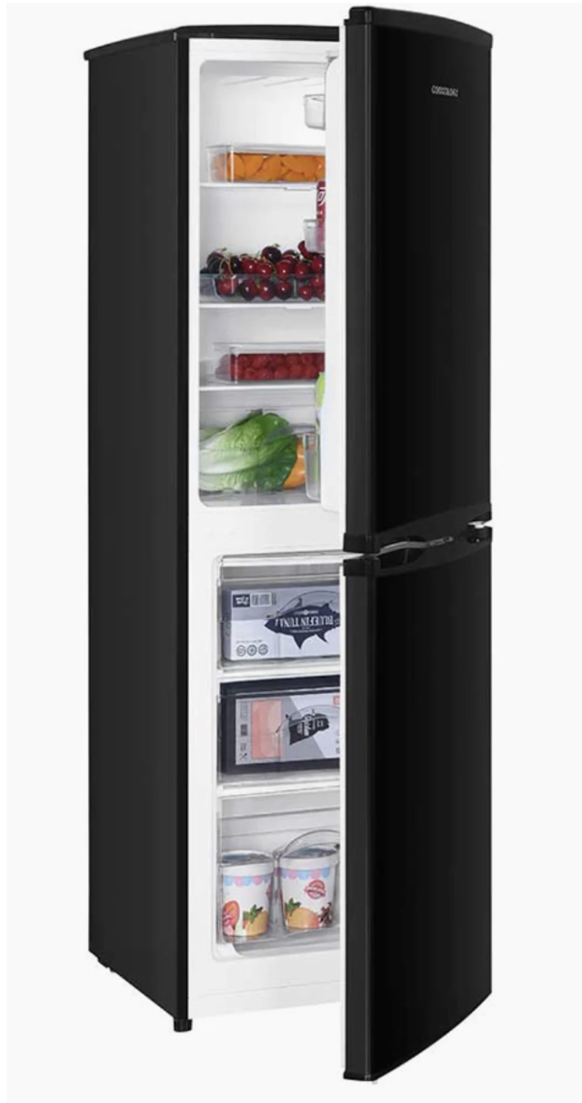 Cookology CFF1425050BK/E- Black 142L Fridge Freezer - 4 Star - F Energy Rating