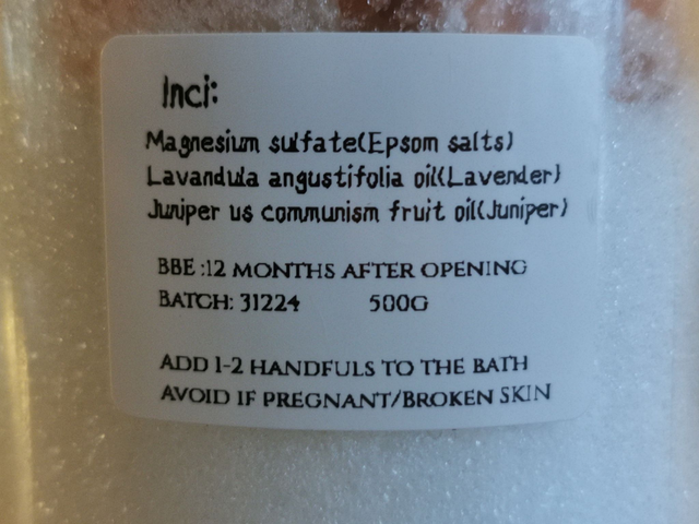 Bath Salts- Organic Lavender & Juniper 1kg