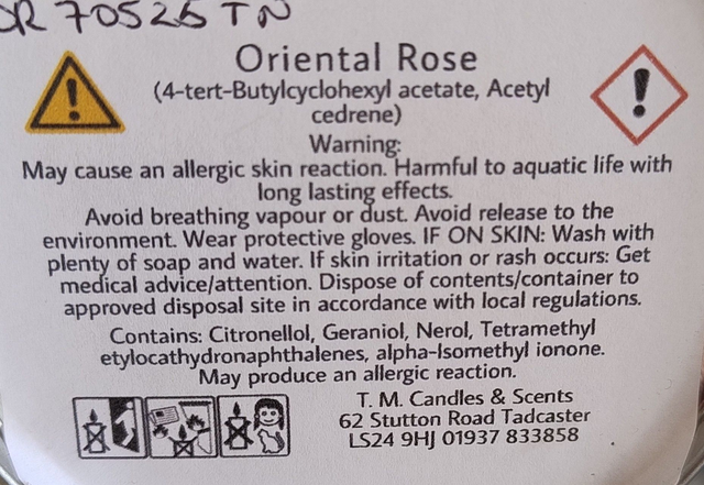 Oriental Rose large candle tin