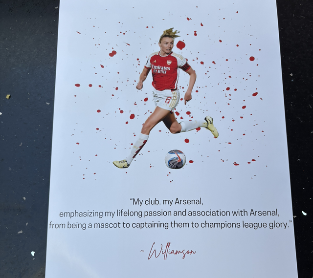 Leah Williamson Arsenal A4 Poster 