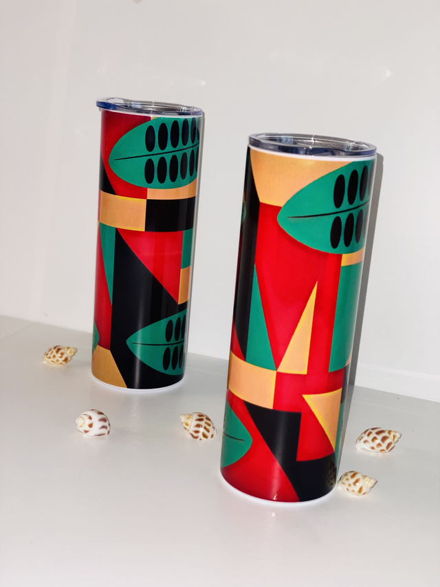 20 oz Drinkbeker – African Geometry