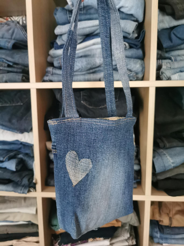Mini sac - Jean clair et motifs pastels